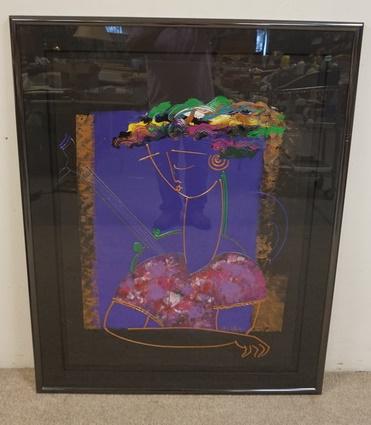 LARGE ORIGINAL ARTWORK BY RANDY LOE WHITE: LARGE ORIGINAL ARTWORK BY RANDY LOE WHITE SIGNED, 39 IN X 50 IN INCLUDING FRAME