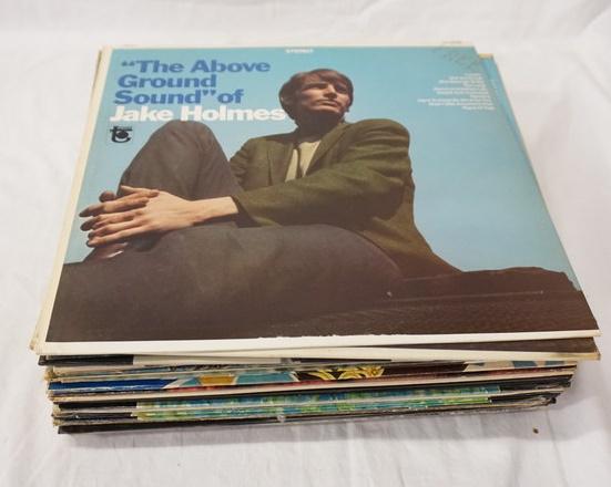 LOT OF 28 FOLK ALBUMS: LOT OF 28 FOLK ALBUMS INCLUDING JAKE HOLMES (PROMOTIONAL COPY) & THE ABOVE GROUND SOUNDS OF JAKE HOLMES (BOTH STEREO & MONO COPIES)