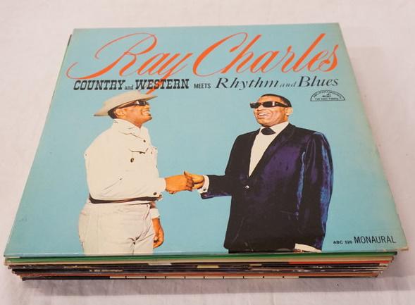 LOT OF 16 RAY CHARLES ALBUMS: LOT OF 16 RAY CHARLES ALBUMS; COUNTRY WESTERN MEETS RHYTHM & BLUES, MODERN SOUNDS IN COUNTRY & WESTERN MUSIC VOLUMES 1 & 2, RAY CHARLES & BETTY CARTER (TWO COPIES ON STEREO ONE MONO) CRYING TIME, RAY 