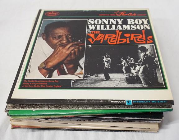 LOT OF 17 ALBUMS W/ ERIC CLAPTON: LOT OF 17 ALBUMS W/ ERIC CLAPTON; SONNY BOY WILLIAMSON & THE YARDBIRDS, LIVE CREAM, FRESH CREAM, CREAM DISREALI GEARS, CREAM WEEK OF FIRE (TWO COPIES-DOUBLE LPS) ERIC CLAPTON SELF TITLED DELANEY & BON