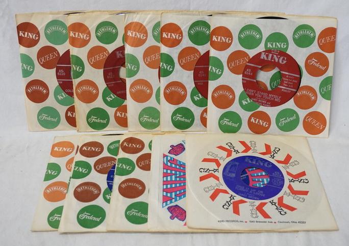 LOT OF 10 JAMES BROWN 45S: LOT OF TEN JAMES BROWN 45S