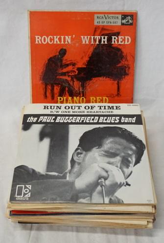 LOT OF 34 BLUES 45S PLUS ONE EP: LOT OF 34 BLUES 45S PLUS ONE EP (PIANO RED) 45S INCLUDE; THE PAUL WATERFEILD BLUES BAND,CARL JONES & HORACIO REN, LITTLE JOHNNY TAYLOR, RODGER COLLINS, PINEY BROWN, MERL SANDERS, BIG MAMMA THORTON, A.