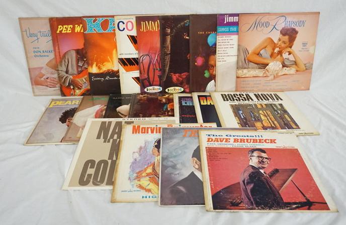 LOT OF 19 ALBUMS ON CROWN LABEL: LOT OF 19 ALBUMS ON CROWN RECORD LABEL; ERROL GARNER STAN GETZ GROOMIN' HIGH,DAVE BURBECK QUARTET, JAZZ SURPRISE! BOSSA NOVA, NAT KING COLE, THE GREATEST!!! DAVE BURBECK, MARVIN RAINWATER, TRINI LOPEZ