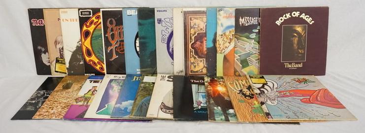 LOT OF 25 ROCK ALBUMS: LOT OF 25 ROCK ALBUMS; MAD RIVER, JELLYBREAD FIRST SLICE, THE LAST WORDS, BIG BROTHER & THE HOLDING COMPANY BE A BROTHER, NORMAN GREENBAUM SPIRIT IN THE SKY, THE GROUP IMAGE A MOUTH IN THE CLOUDS, TOM