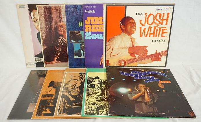 LOT OF 10 BLUES ALBUMS: THE BUTTERFEILD BLUES BAND LIVE, ARCHIVE OF FOLK MUSIC- CHAMPION JACK DUPREE, OTIS SPANN & MEMPHIS SLIM. I AM THE BLUES WILLIE DIXON, OTIS RUSH MOURNING IN THE MORNING, THE NEW JIMMY REED ALBUM, IVORY
