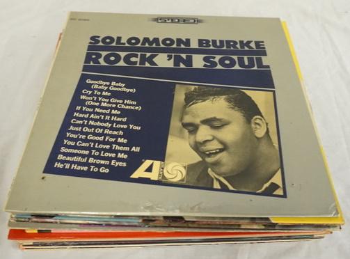 LOT OF 19 R & B ALBUMS ON ATLANTIC: LOT OF 19 R & B ALBUMS; THE WICKED PICKETT, THE EXCITING WILSON PICKETT, THE DRIFTERS UNDER THE BOARDWALK, ARETHA ARRIVES, THE DYNAMIC CLARENCE CARTER, THIS IS CLARENCE CARTER, HERE IS BARBARA LYNN, M