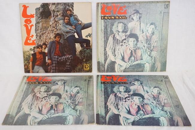 LOT OF 4 LOVE ALBUMS: LOT OF FOUR LOVE ALBUMS; SELF TITLED & FOUR SAIL (THREE STEREO COPIES ONE IS SEALED)