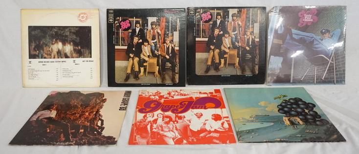 LOT OF 7 MOBY GRAPE ALBUMS: LOT OF SEVEN MOBY GRAPE ALBUMS; SELF TITLED (TWO COPIES ONE IS MONO, ONE IS STEREO-STEREO COPY COMES W/ POSTER) 20 GRANITE CREEK (PROMO COPY) TRULY FINE CITIZEN (SEALED) WOW, GRAPE JAM & MOBY GRAPE '6