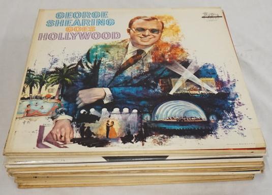 LOT OF 21 GEORGE SHEARING ALBUMS: LOT OF 21 GEORHE SHEARING ALBUMS; GEORGE SHEARING GOES TO HOLLYWOOD, TOUCH ME SOFTLY, SATIN AFFAIR (TWO COPIES ONE IS STEREO ONE IS MONO) TOUCH OF GENIUS! IN THE NIGHT, SAN FRANCISCO SENCE (TWO COPIES