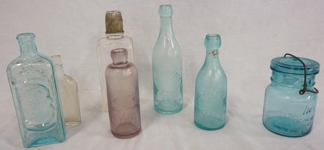 COLLECTION OF ANTIQUE BOTTLES, HACKETTSTOWN, FREEHOLD,: COLLECTION OF ANTIQUE BOTTLES, HACKETTSTOWN, FREEHOLD, NEWTON AND MORE