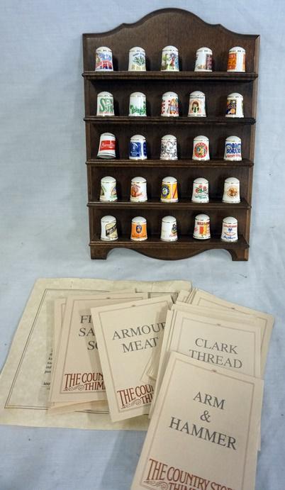 SET OF 25 FRANKLIN MINT COUNTRY STORE THIMBLES (1 of 1)