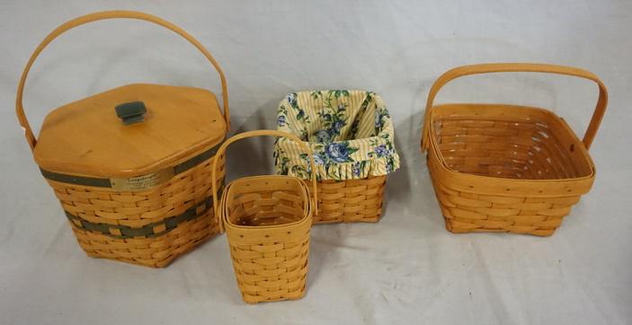 4 PIECE LONGABERGER BASKET LOT (1 of 1)