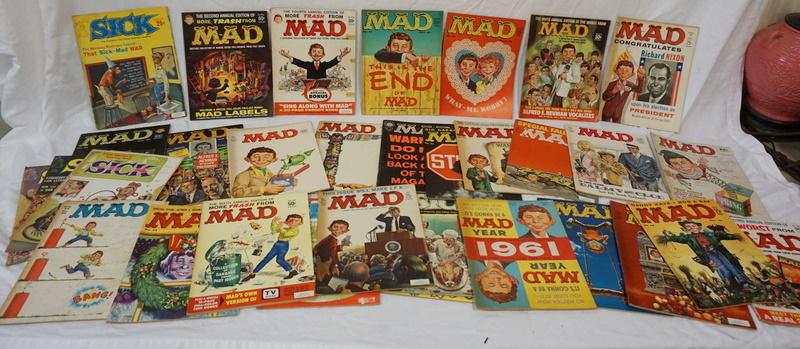 COLLECTION OF 50'S & 60'S MAD & SICK MAGAZINES (1 of 1)