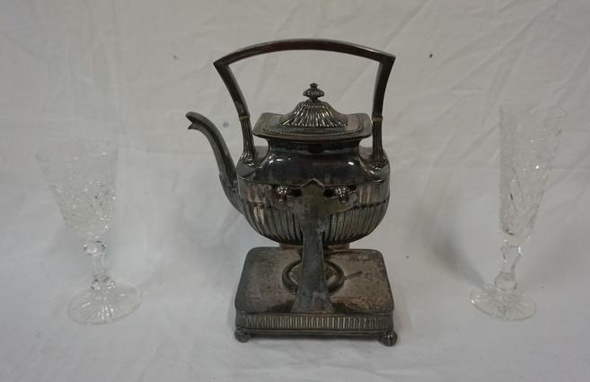 LOT OF SILVER PLATE & STEMWARE (1 of 1)