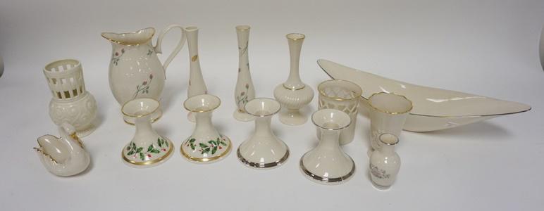 14 PIECE LENOX LOT: 14 PIECE LENOX LOT, TALLEST IS 7 1/2 IN