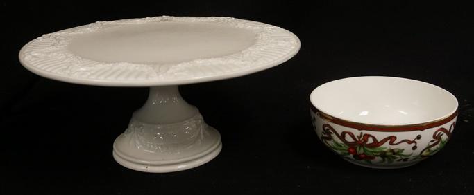 2 PIECE TIFFANY & CO CAKE STAND & BOWL (1 of 2)