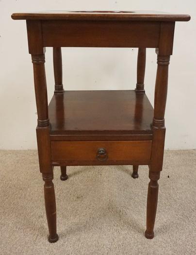 SOLID CHERRY 1 DRAWER WASH STAND: SOLID CHERRY 1 DRAWER WASH STAND FOR WATER BOWL & PITCHER