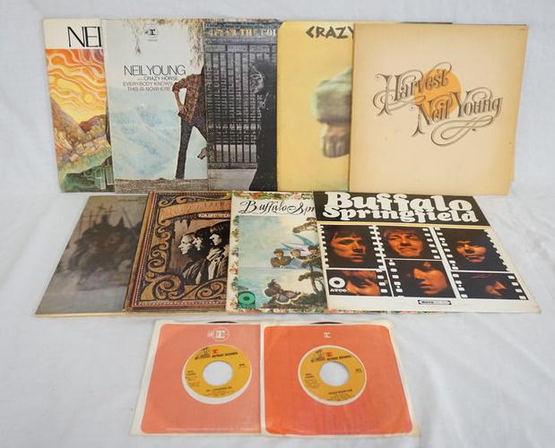 LOT OF 9 NEIL YOUNG/RELATED ALBUMS & 2 45S (1 of 11)