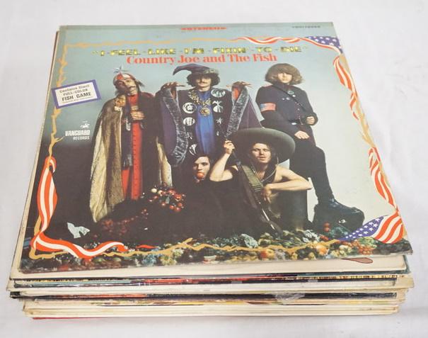 LOT OF 19 ROCK ALBUMS: LOT OF 19 ROCK ALBUMS; COUNTRY JOE & THE FISH- I FEEL LIKE I'M FIXING TO DIE (COMES WITH GAME) & ELECTRIC MUSIC FOR THE MIND & BODY, METAMORPHOSIS THE ROLLING STONES, MANFRED MANN CHAPTER THREE, NEW Y