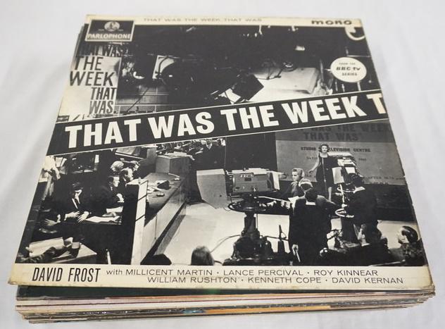 LOT OF 25 COMEDY RECORDS: LOT OF 25 COMEDY RECORDS INCLUDING; DAVID FROST, IRWIN COREY, ILL WILL, THE HARDLY WORTHIT REPORT, ALLAN SHERMAN, PARDON MY BLOOPER, DAVID SEVILLE, W.C. FIELDS, WHAT'S HIS NAME, BOB NEWHART, RAY STEVE
