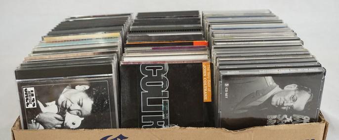 LOT OF CDS; MOSTLY BLUES/JAZZ/BIG BAND: LOT OF CDS MOSTLY BLUES/JAZZ/BIG BAND, ETC. INCLUDING; T-BONE WALKER, BEN E. KING, JOHN LEE HOOKER, CURTIS MAYFIELD, GLENN MILLER, ARTIE SHAW, RAW BLUES, HARRY JAMES, ART TATUM, BILLIE HOLLIDAY, ELLA 