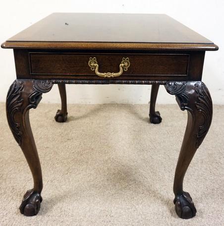 HENREDON 1 DRAWER LAMP TABLE: HENREDON 1 DRAWER LAMP TABLE, 27 IN DEEP X / IN WIDE X 24 1/2 IN HIGH