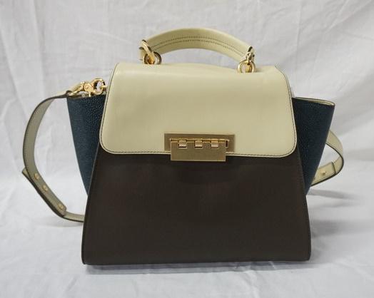 ZAC POSEN TRIC COLORED LEATHER SATCHEL (1 of 6)