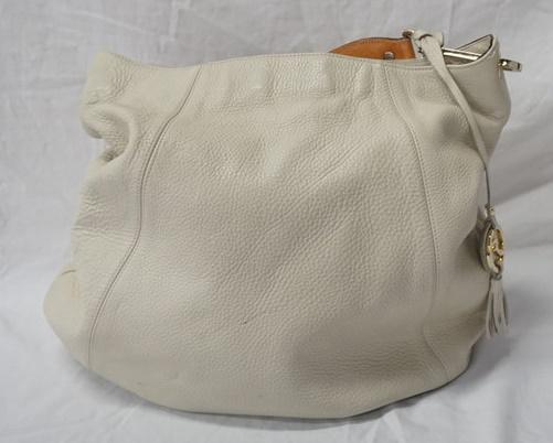 Varriale Italy Off White Leather Hobo Bag