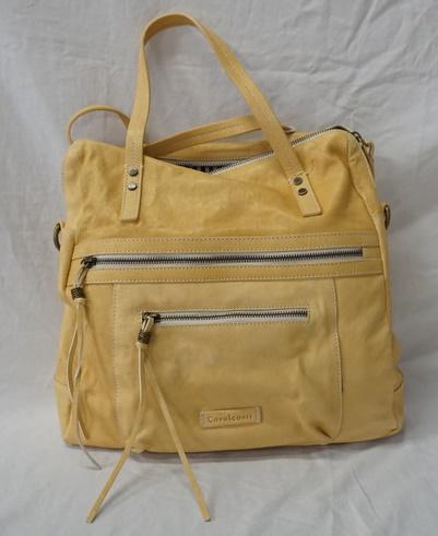 CAVALCANTI ITALY YELLOW LEATHER BAG (1 of 7)
