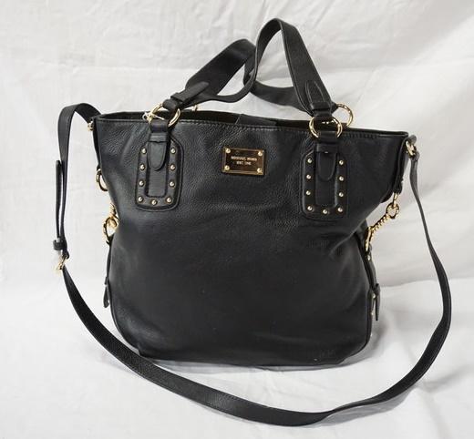 MICHAEL KORS BIG VALLEY LARGE BLACK LEATHER TOTE (1 of 6)