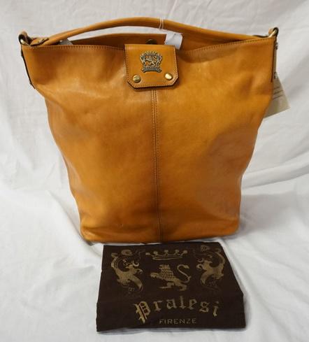 PRATESI FIRENZE LARGE TAN LEATHER TOTE (1 of 6)