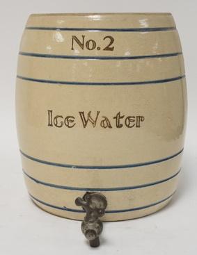 FULPER NO. 2 SANITARY WATER COOLER: FULPER NO. 2 SANITERY WATER COOLER HAS RIM CHIP 10 1/2 IN H