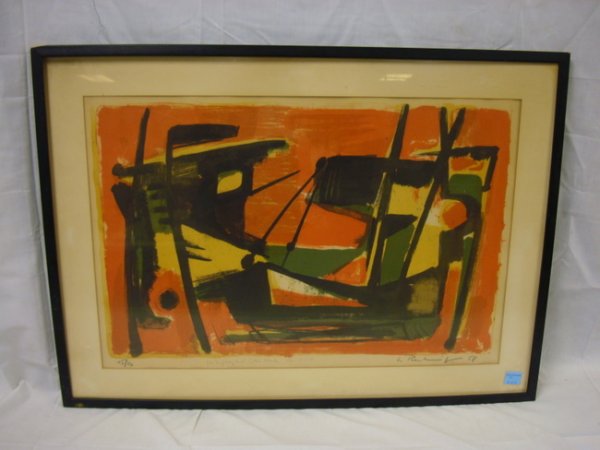 PENCIL SIGNED PRINT; SIGNED & DATED 1958, 15/16; 2