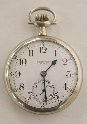 ANTIQUE POCKET WATCH CENTURY SETH THOMAS: ANTIQUE POCKET WATCH CENTURY SETH THOMAS, 7 JEWEL IN A NICKEL CASE