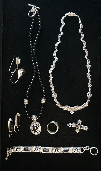 LOT OF STERLING SILVER JEWELRY (1 of 6)