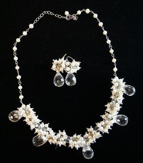 ROSS SIMONS PEARL NECKLACE & MATCHING EARRINGS (1 of 3)