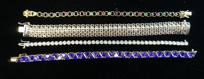 LOT OF FOUR STERLING SILVER BRACELETS (1 of 2)