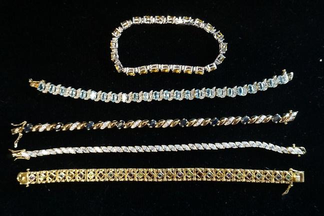 LOT OF 5 STERLING SILVER BRACELETS (1 of 1)