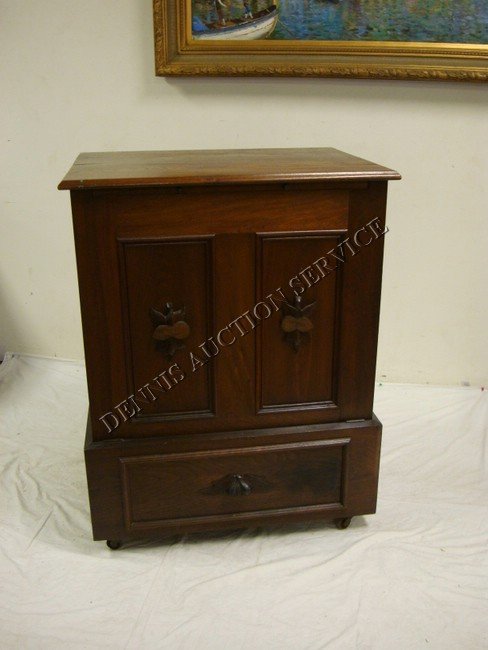 WALNUT VICTORIAN MURPHY BED; DIMENSIONS CLOSED; 3: WALNUT VICTORIAN MURPHY BED; DIMENSIONS CLOSED; 32 IN W, 23 1/2 IN D, 41 IN H