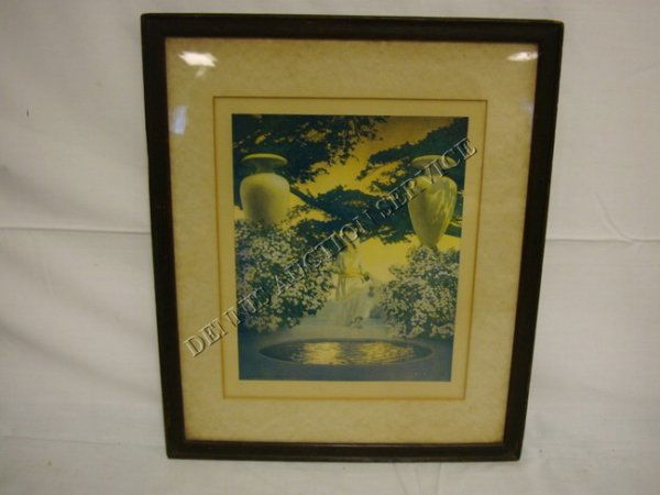 MAXFIELD PARRISH PRINT; PRINCE AGIB; IN ORIGINAL: MAXFIELD PARRISH PRINT; PRINCE AGIB; IN ORIGINAL FRAME; P.F. COLLIER; IMAGE IS 8 3/4 IN X 10 7/8 IN