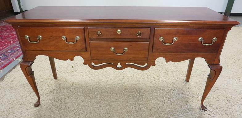 PENNSLYVANIA HOUSE SIDE BOARD: PENNSLYVANIA HOUSE SIDE BOARD, HAS FOUR DRAWERS. 64 IN W 33 1/4 IN H
