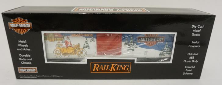 RAIL KING TRAIN HARLEY DAVIDSON CHRISTMAS BOX CAR: RAIL KING TRAIN HARLEY DAVIDSON CHRISTMAS BOX CAR