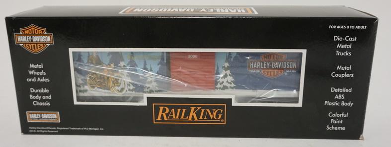 RAIL KING TRAIN HARLEY DAVIDSON CHRISTMAS BOX CAR: RAIL KING TRAIN HARLEY DAVIDSON CHRISTMAS BOX CAR