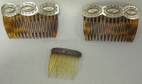 3 HAIR COMBS; 2 MATCHING