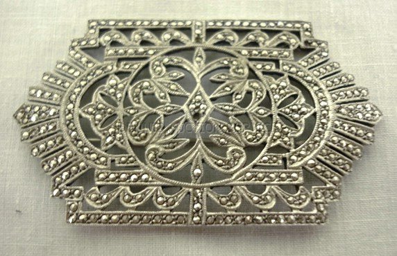 FILIGREE & MARCASITE PIN: FILIGREE & MARCASITE PIN