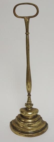 ENGLISH BRASS DOOR STOP: ENGLISH BRASS DOOR STOP 18 IN H