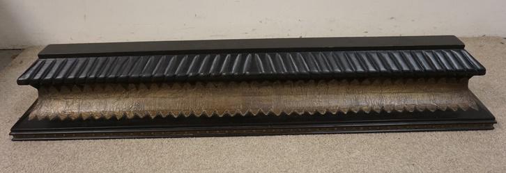 HANGING MANTLE WALL SHELF: HANGING MANTLE WALL SHELF, 65 IN WIDE X 9 IN DEEP X 10 IN HIGH