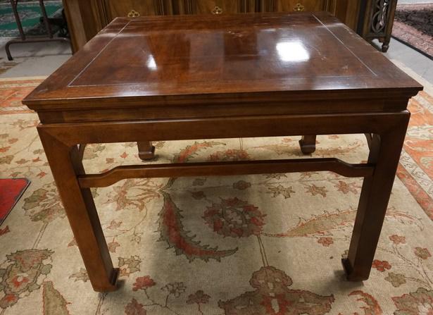 HENREDON OCCASIONAL TABLE: HENREDON OCCASIONAL TABLE, 32 1/4 IN SQUARE X 24 IN HIGH