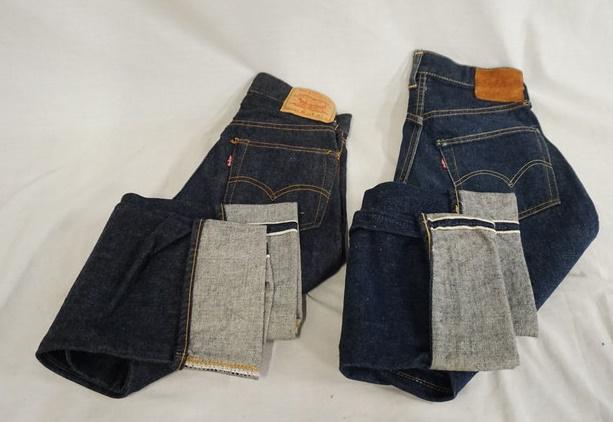 LOT OF 2 PAIRS OF VINTAGE LEVI'S SELVEDGE JEANS W/ BIG: LOT OF TWO PAIRS OF VINTAGE LEVI STRAUSS & COMPANY SELVEDGE JEANS W/ BIG E. ONE IS 503 ZXX SIZE W 28X L 30, THE OTHER IS 503 BXX SIZE W 28 X L 30