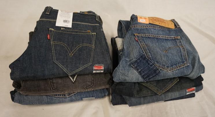 LOT OF 9 PAIRS OF LEVI'S JEANS. NEW W/ TAGS: LOT OF NINE PAIRS OF LEVI STRAUSS & COMPANY JEANS. NEW W/ TAGS. ALL HAVE 29 IN WAIST